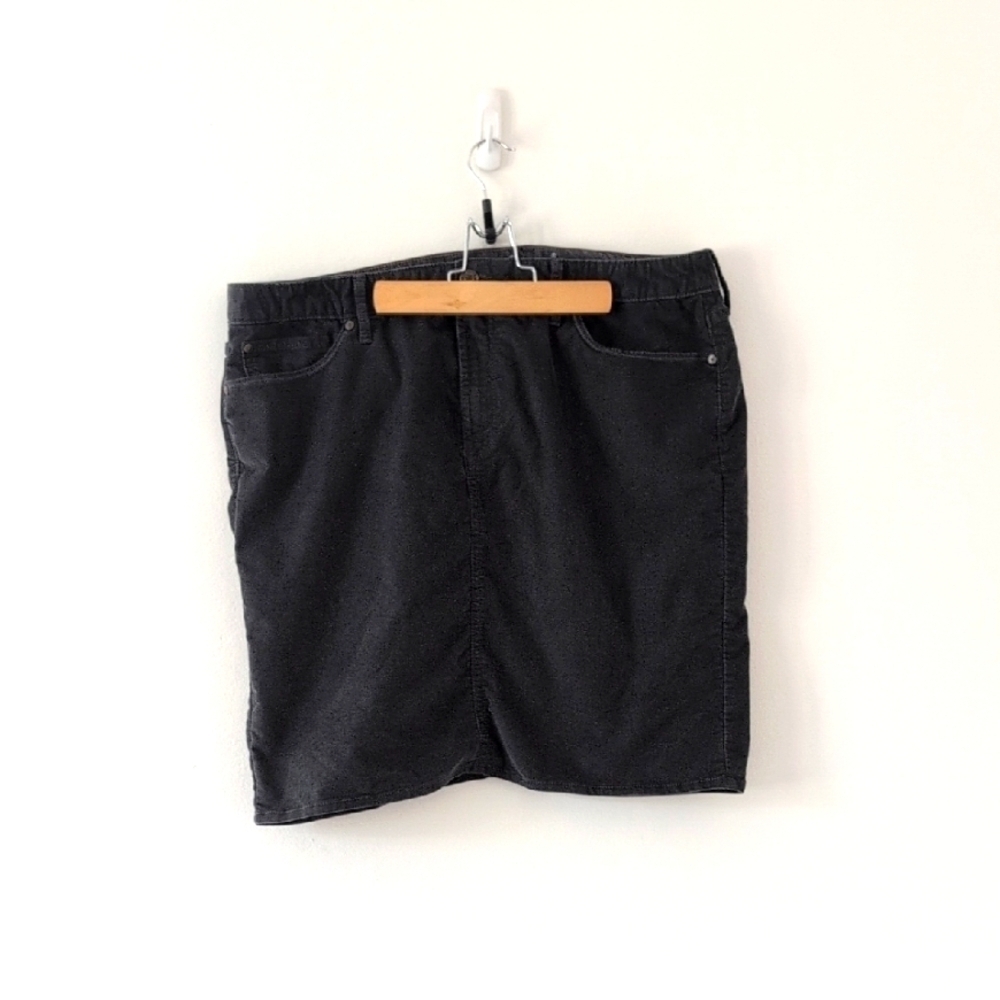 Eddie Bauer Charcoal Gray Corduroy Classic Mini Skirt Size 16T Tall
